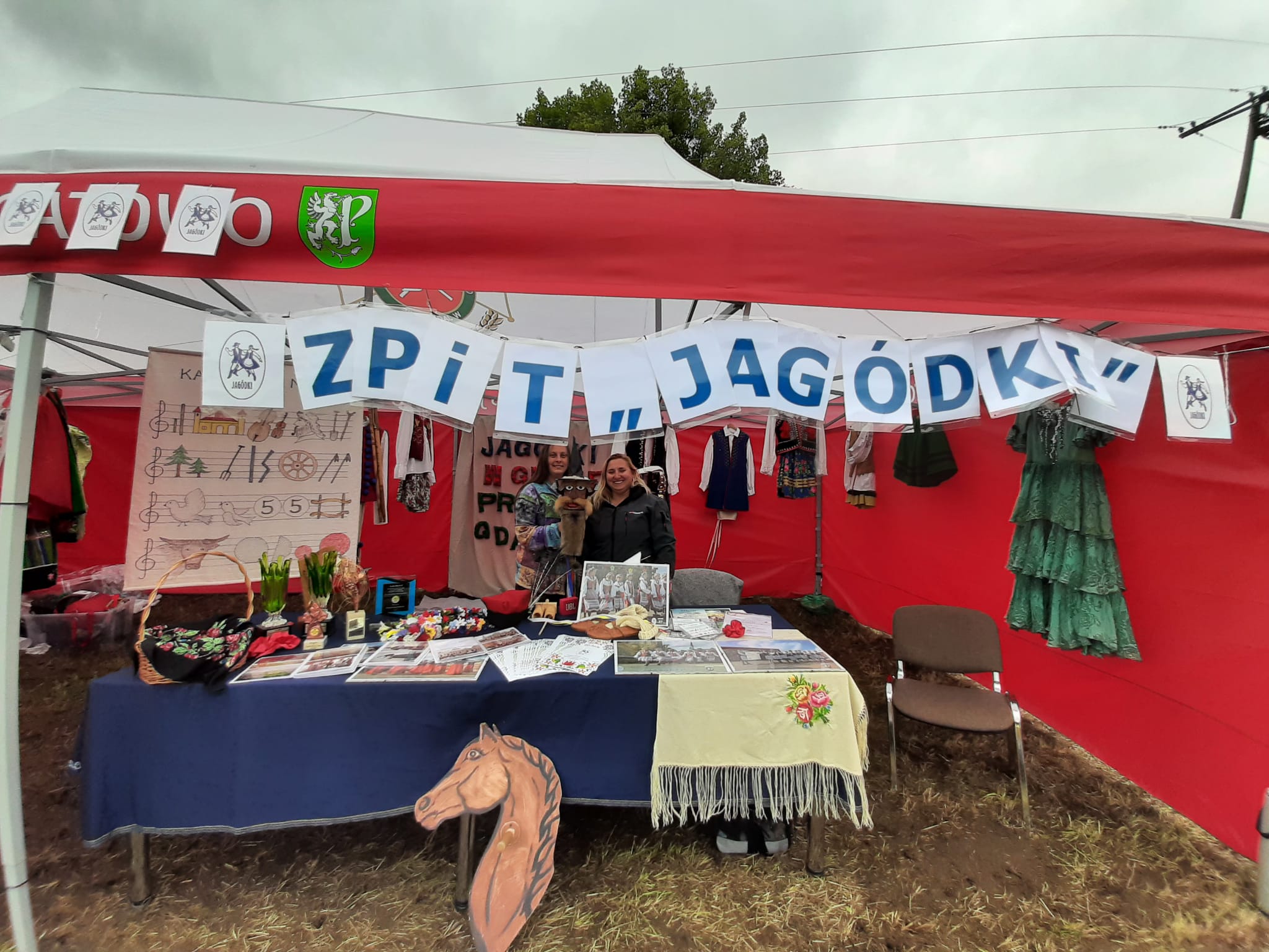 namiot promocyjny ZPIT Jagódki na Dożynkach Gminy Pruszcz Gdański 2021